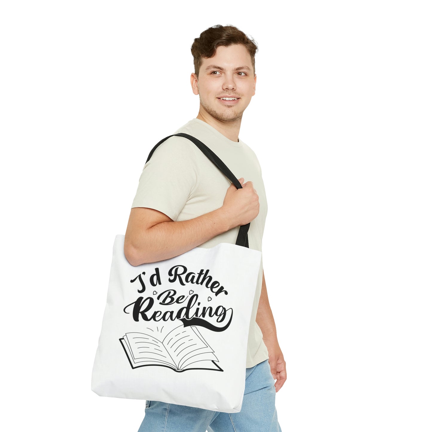 "I'd Rather Be Reading" Large Tote Bag