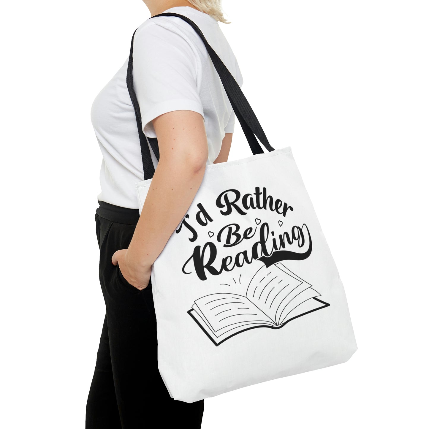 "I'd Rather Be Reading" Large Tote Bag
