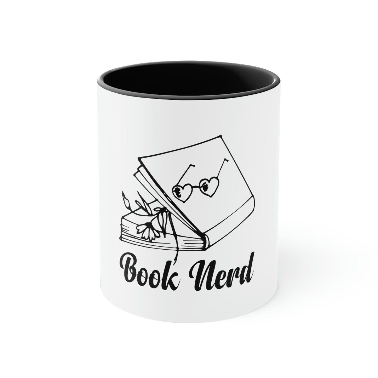"Book Nerd" Accent Coffee Mug, 11oz