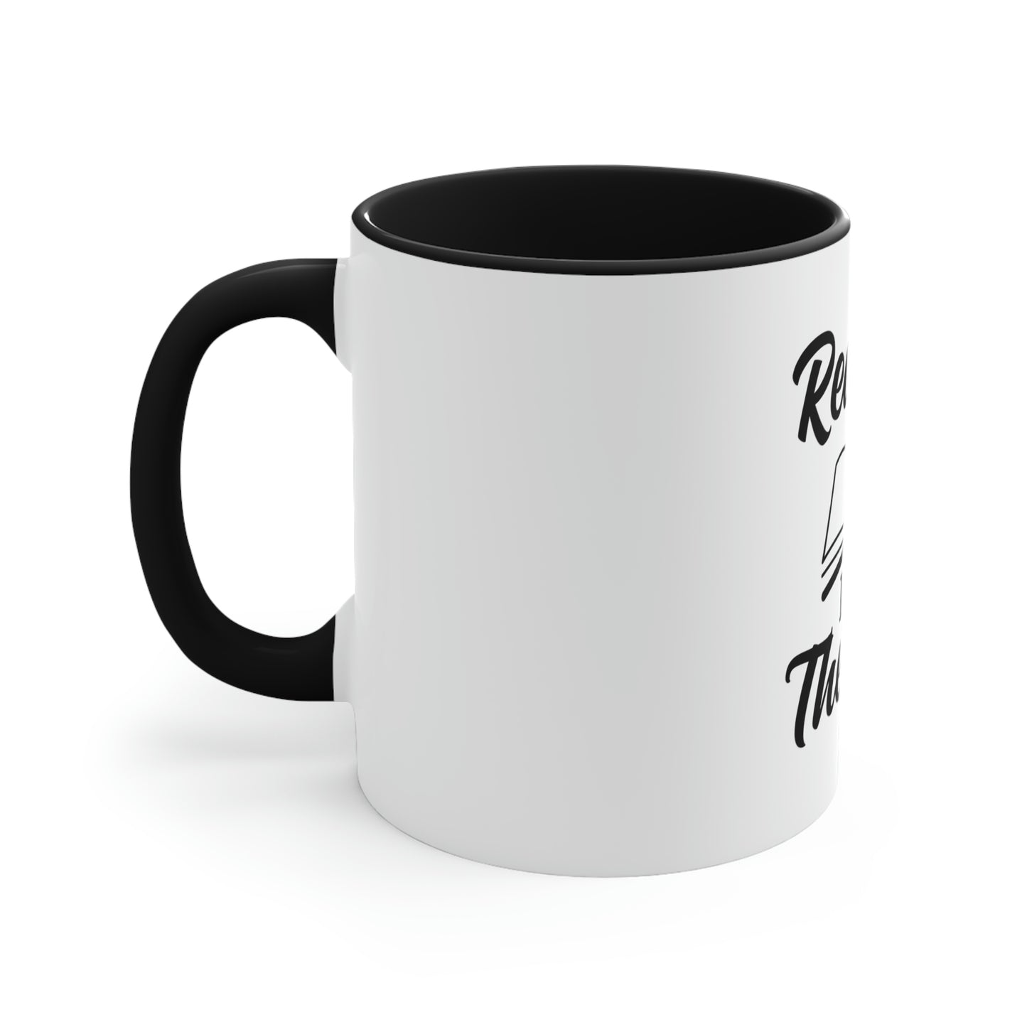 "Reading Is My Therapy" Accent Coffee Mug, 11oz