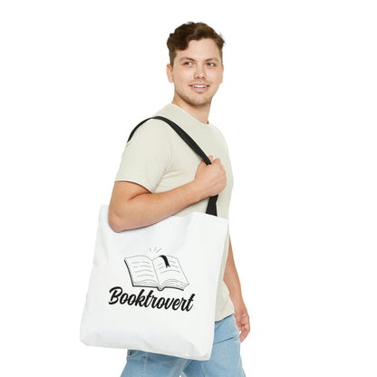 "Booktrovert" Large Tote Bag