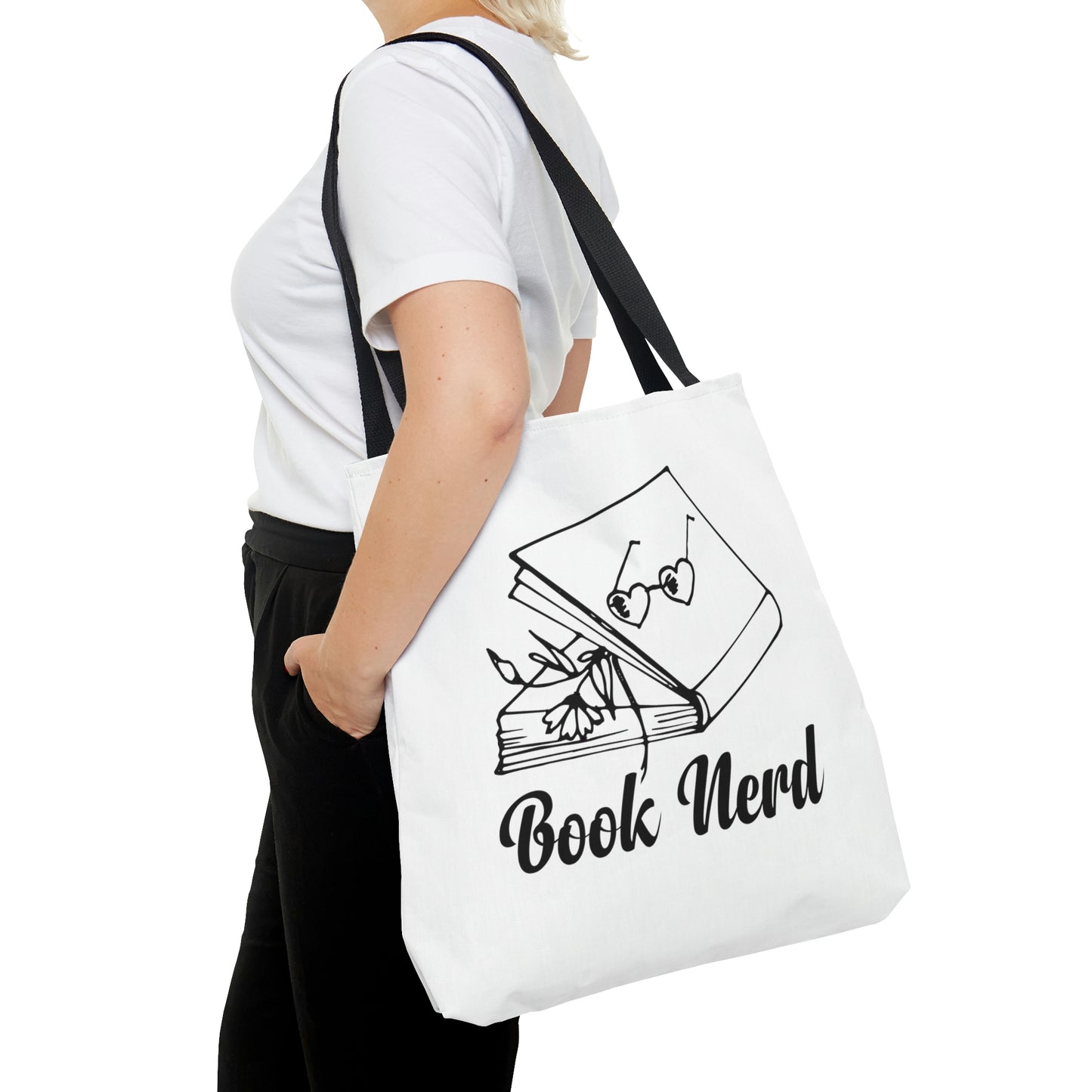 "Book Nerd" Large Tote Bag