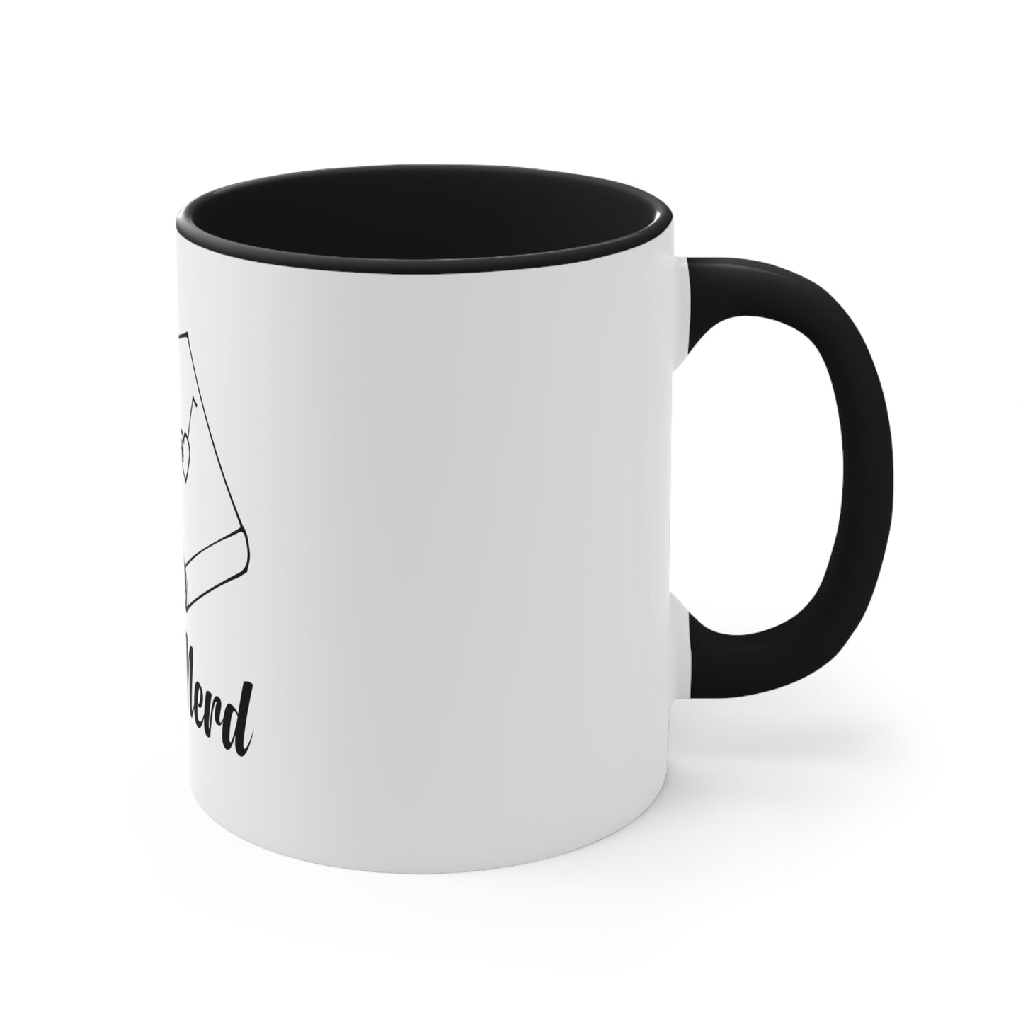 "Book Nerd" Accent Coffee Mug, 11oz